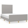 Estructura de cama con cabecero tela gris claro 120x190 cm de vidaXL, Camas y somieres - Ref: Foro24-3270499, Precio: 167,09 ...