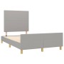 Estructura de cama con cabecero tela gris claro 120x190 cm de vidaXL, Camas y somieres - Ref: Foro24-3270499, Precio: 167,09 ...