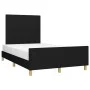 Bed frame with black fabric headboard 120x190 cm by vidaXL, Beds and slatted bases - Ref: Foro24-3270501, Price: 143,68 €, Di...