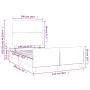 Bed frame with black fabric headboard 120x190 cm by vidaXL, Beds and slatted bases - Ref: Foro24-3270501, Price: 143,68 €, Di...