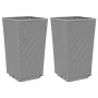 Jardineras 2 unidades PP gris claro 32,5x32,5x57 cm de vidaXL, Maceteros y jardineras - Ref: Foro24-367847, Precio: 65,45 €, ...