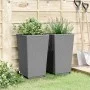 Jardineras 2 unidades PP gris claro 32,5x32,5x57 cm de vidaXL, Maceteros y jardineras - Ref: Foro24-367847, Precio: 65,45 €, ...