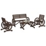 Juego de muebles de jardín 4 piezas madera maciza de abeto de vidaXL, Conjuntos de jardín - Ref: Foro24-3207132, Precio: 475,...