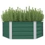 Arriate elevado de acero galvanizado verde 129x129x46 cm de vidaXL, Maceteros y jardineras - Ref: Foro24-47015, Precio: 45,52...