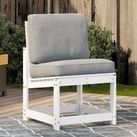 Silla de jardín madera maciza de pino blanco 50,5x55x77 cm de vidaXL, Sofás modulares de exterior - Ref: Foro24-832616, Preci...