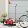 Remolque para bicicletas hierro y tela Oxford rojo de vidaXL, Remolques para bicicletas - Ref: Foro24-94181, Precio: 79,24 €,...