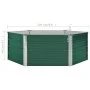 Arriate elevado de acero galvanizado verde 129x129x46 cm de vidaXL, Maceteros y jardineras - Ref: Foro24-47015, Precio: 45,52...