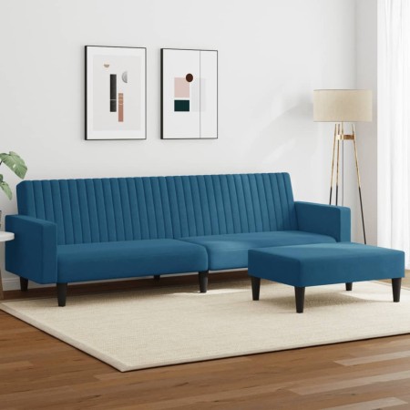 Juego de sofás 2 piezas terciopelo azul de vidaXL, Sofás - Ref: Foro24-3216279, Precio: 354,46 €, Descuento: %