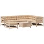 Muebles de jardín 8 pzas y cojines madera maciza pino de vidaXL, Conjuntos de jardín - Ref: Foro24-3250624, Precio: 836,99 €,...