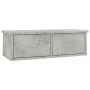 Estante cajones para pared contrachapada hormigón 60x26x18,5cm de vidaXL, Estantes y estanterías - Ref: Foro24-800589, Precio...