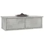 Estante cajones para pared contrachapada hormigón 60x26x18,5cm de vidaXL, Estantes y estanterías - Ref: Foro24-800589, Precio...