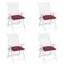 Cojines de palets de jardín 4 uds Oxford rojo tinto 50x50x7 cm de vidaXL, Cojines para sillas y sofás - Ref: Foro24-361535, P...