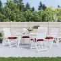 Cojines de palets de jardín 4 uds Oxford rojo tinto 50x50x7 cm de vidaXL, Cojines para sillas y sofás - Ref: Foro24-361535, P...