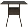 Mesa de jardín superficie de vidrio ratán PE marrón 80x80x75 cm de vidaXL, Mesas de jardín - Ref: Foro24-365524, Precio: 84,8...