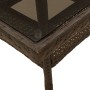 Mesa de jardín superficie de vidrio ratán PE marrón 80x80x75 cm de vidaXL, Mesas de jardín - Ref: Foro24-365524, Precio: 84,8...