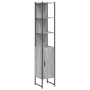 Armario de baño madera de ingeniería gris Sonoma 33x33x185,5 cm de vidaXL, Tocadores - Ref: Foro24-842474, Precio: 90,69 €, D...