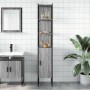Armario de baño madera de ingeniería gris Sonoma 33x33x185,5 cm de vidaXL, Tocadores - Ref: Foro24-842474, Precio: 90,69 €, D...