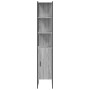 Armario de baño madera de ingeniería gris Sonoma 33x33x185,5 cm de vidaXL, Tocadores - Ref: Foro24-842474, Precio: 90,69 €, D...