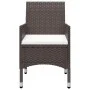 Juego de comedor para jardín 7 piezas con cojines marrón de vidaXL, Conjuntos de jardín - Ref: Foro24-3095867, Precio: 580,12...