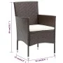 Juego de comedor para jardín 7 piezas con cojines marrón de vidaXL, Conjuntos de jardín - Ref: Foro24-3095867, Precio: 580,12...