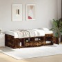 Tumbona con cajones madera ingeniería roble ahumado 75x190 cm de vidaXL, Camas y somieres - Ref: Foro24-3280262, Precio: 165,...