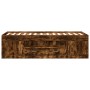 Tumbona con cajones madera ingeniería roble ahumado 75x190 cm de vidaXL, Camas y somieres - Ref: Foro24-3280262, Precio: 165,...