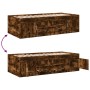 Tumbona con cajones madera ingeniería roble ahumado 75x190 cm de vidaXL, Camas y somieres - Ref: Foro24-3280262, Precio: 165,...