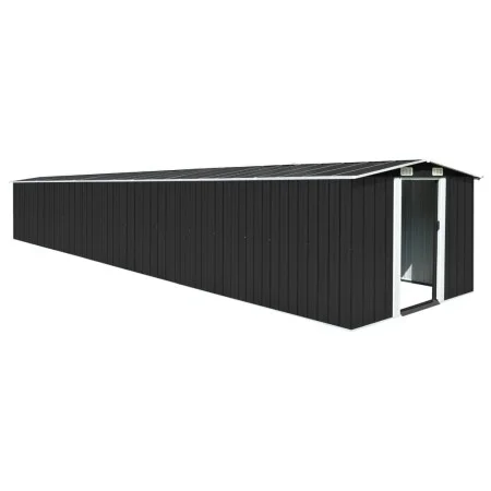 Cobertizo jardín acero galvanizado gris antracita 257x779x181cm de vidaXL, Cobertizos - Ref: Foro24-47034, Precio: 940,25 €, ...