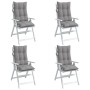 Cojines de silla con respaldo alto 4 uds tela Oxford gris de vidaXL, Cojines para sillas y sofás - Ref: Foro24-377606, Precio...