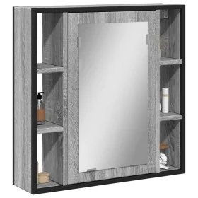 Armario con espejo de baño madera gris Sonoma 60x16x60 cm de vidaXL, Tocadores - Ref: Foro24-842429, Precio: 67,54 €, Descuen...