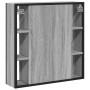 Armario con espejo de baño madera gris Sonoma 60x16x60 cm de vidaXL, Tocadores - Ref: Foro24-842429, Precio: 68,68 €, Descuen...