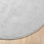 Alfombra de pelo corto OVIEDO gris Ø 120 cm de vidaXL, Alfombras - Ref: Foro24-375545, Precio: 44,56 €, Descuento: %