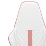 Silla gaming cuero sintético blanco y rosa de vidaXL, Sillones para videojuegos - Ref: Foro24-3143795, Precio: 105,19 €, Desc...