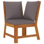 Juego comedor jardín y cojines 7 piezas madera maciza acacia de vidaXL, Conjuntos de jardín - Ref: Foro24-3154971, Precio: 92...