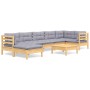 Juego de muebles de jardín 8 pzas y cojines madera maciza pino de vidaXL, Conjuntos de jardín - Ref: Foro24-3096555, Precio: ...