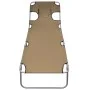 Folding lounger with head cushion and adjustable backrest gray by vidaXL, Loungers - Ref: Foro24-44296, Price: 68,93 €, Disco...