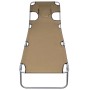 Tumbona plegable con cojín de cabeza y respaldo ajustable gris de vidaXL, Tumbonas - Ref: Foro24-44296, Precio: 76,48 €, Desc...