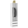 Armario con cajones de madera contrachapada blanco 50x50x200 cm de vidaXL, Armarios roperos - Ref: Foro24-800612, Precio: 142...