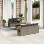 Set de muebles de jardín 6 pzas y cojines ratán sintético gris en Conjuntos de jardín | Comprar online en Foru.es