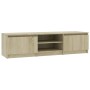 Mueble TV madera contrachapada color roble Sonoma 140x40x35,5cm de vidaXL, Muebles TV - Ref: Foro24-800651, Precio: 74,86 €, ...