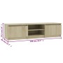 Mueble TV madera contrachapada color roble Sonoma 140x40x35,5cm de vidaXL, Muebles TV - Ref: Foro24-800651, Precio: 74,86 €, ...