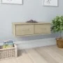 Estante cajones pared contrachapada color roble 60x26x18,5cm de vidaXL, Estantes y estanterías - Ref: Foro24-800588, Precio: ...