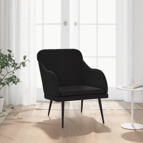 Sillón de terciopelo negro 63x76x80 cm de vidaXL, Sillones - Ref: Foro24-351459, Precio: 101,83 €, Descuento: %