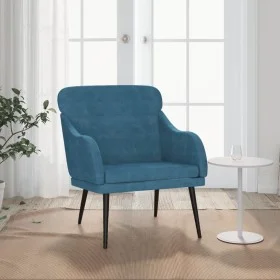 Sillón de terciopelo azul 63x76x80 cm de vidaXL, Sillones - Ref: Foro24-351444, Precio: 99,32 €, Descuento: %