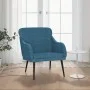 Sillón de terciopelo azul 63x76x80 cm de vidaXL, Sillones - Ref: Foro24-351444, Precio: 99,32 €, Descuento: %