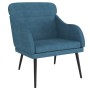 Sillón de terciopelo azul 63x76x80 cm de vidaXL, Sillones - Ref: Foro24-351444, Precio: 94,13 €, Descuento: %