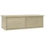 Estante cajones pared contrachapada color roble 60x26x18,5cm de vidaXL, Estantes y estanterías - Ref: Foro24-800588, Precio: ...