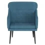 Sillón de terciopelo azul 63x76x80 cm de vidaXL, Sillones - Ref: Foro24-351444, Precio: 99,32 €, Descuento: %