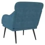 Sillón de terciopelo azul 63x76x80 cm de vidaXL, Sillones - Ref: Foro24-351444, Precio: 99,32 €, Descuento: %