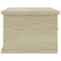Estante cajones pared contrachapada color roble 60x26x18,5cm de vidaXL, Estantes y estanterías - Ref: Foro24-800588, Precio: ...